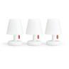 EDISON THE MINI Blanc Lot de 3 Lampe à poser LED rechargeable H15cm