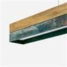 [C1o] cuivre oxyde Suspension barre chêne LED L122cm