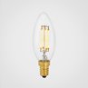4W CANDLE  Ampoule LED filament Flamme E14 Ø3.5cm 2500K 4W = 30W 320 Lumens Dimmable Transparent