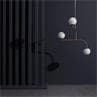MOBIL Noir Suspension Métal/Verre 3 lumières H70cm