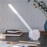 OCTAGON Blanc Lampe à poser Bois H38cm
