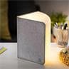 SMART FABRIC BOOKLIGHT LARGE gris Lampe à poser Lin H21.5cm