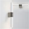 HELVA nickel Applique LED double de salle de bain dimmable H10,5cm