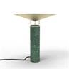 REBOUND Marbre vert Lampe à poser Laiton/Cuir H40cm