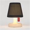EDISON THE PETIT HOODIE anthracite Lampe à poser LED avec Abat jour Polyester rechargeable H25cm