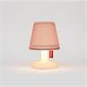 EDISON THE PETIT HOODIE Rose Lampe à poser LED avec Abat jour Polyester rechargeable H25cm