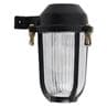 WALL LAMP Noir Applique d'extérieur en laiton et verre H18cm