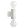 RIBON LAMP Blanc Applique double en porcelaine H9.5cm