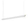 TRAPETS Blanc Suspension LED métal et bois L170cm