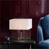 CROSS-PLEX Blanc Lampe à poser Plexiglass H30cm