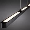 LENTO Noir Suspension LED dimmable en métal L100cm