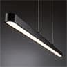 LENTO Noir Suspension LED dimmable en métal L100cm