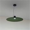 LENT Vert Suspension Acoustique LED dimmable Tissus Ø110cm