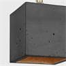 [B6] Béton noir intérieur or Suspension en béton H10cm