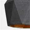 [T3] Béton noir intérieur or Suspension en béton Ø21cm
