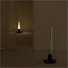 SYLVESTRINA Noir brillant Lampe d'extérieur LED nomade métal et verre H35,5cm