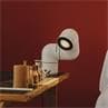 TATU Blanc Lampe à poser LED coudée orientable H25cm