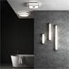 MASHIKO 600 LED Chrome Applique LED salle de bain métal et polycarbonate givré H61cm