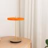 ASTERIA MOVE Orange Lampe à poser sans fil LED avec variateur et prise USB Acier/PMMA H30.6cm