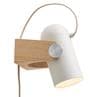 CARRONADE sable Applique / Lampe à poser Métal / Bois avec prise et interrupteur H16cm