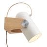 CARRONADE sable Applique / Lampe à poser Métal / Bois avec prise et interrupteur H16cm