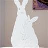 BUNNIES ivoire Applique murale / Lampe à poser en métal découpé forme Lapin avec prise H40cm