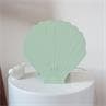 SEASHELL vert menthe Applique murale / Lampe à poser en métal découpé forme Coquille avec prise H23cm