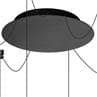 LORENZ Noir Suspension 6 lumières grappe H130cm