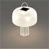 BOLETI Blanc Lampe à poser LED d'extérieur solaire H40cm