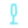CHAMPAGNE Bleu Neon LED Champagne L40cm
