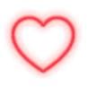 HEART Rouge Neon LED Coeur L40cm