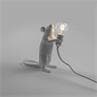 MOUSE Blanc Lampe à poser Souris debout câble USB H14cm