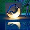 MY MOON Blanc Lampe LED d'extérieur Lune H123cm