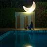 MY MOON Blanc Lampe LED d'extérieur Lune H123cm