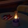 FLAMTASTIQUE lilas Lampe à poser à Huile Plastique/Verre H22.5cm