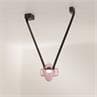 ETAT-DES-LIEUX 1B Rose Suspension LED Verre/Polyuréthane L201cm