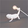 CHAMELEON Blanc Lampe à Poser Résine USB L17cm