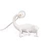 CHAMELEON Blanc Lampe à Poser Résine USB L17cm