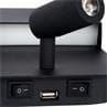 BOXER Noir Applique Acier avec spot et port USB H24cm