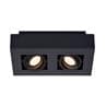 XIRAX Noir Spot/Plafonnier 2 lumières L25cm