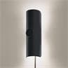 U2-L Noir Applique murale avec câble variateur 2 lumières Métal H30cm