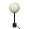 APAPA Noir / Abat-jour Ivoire Lampe à poser globe tissé H40cm
