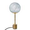 APAPA Laiton / Azur  Lampe à poser globe tissé H40cm