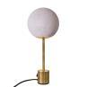 APAPA Laiton / Rose dragée Lampe à poser globe tissé H40cm