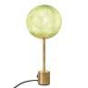 APAPA Laiton / Tilleul Lampe à poser globe tissé H40cm