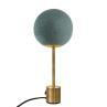 APAPA Laiton / Vert de gris Lampe à poser globe tissé H40cm