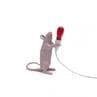 MOUSE LOVE Rose Lampe à poser Souris câble USB H8cm