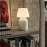 APOLLO opalin Lampe à poser LED sans fil Verre H22cm