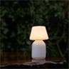APOLLO opalin Lampe à poser LED sans fil Verre H22cm