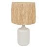 NAOUSSA Blanc Lampe à poser Céramique/Raphia H55cm